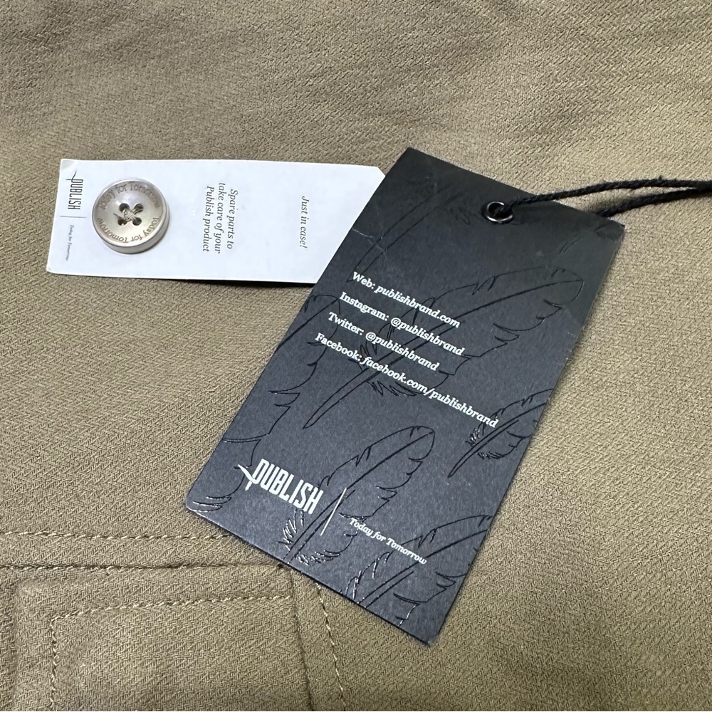 Publish Men’s Size 42 Waist Olive Green Utility Cargo Jogger Pant - Picture 7 of 9